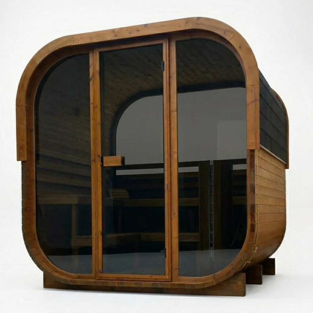 Cube sauna for sale by Hekla