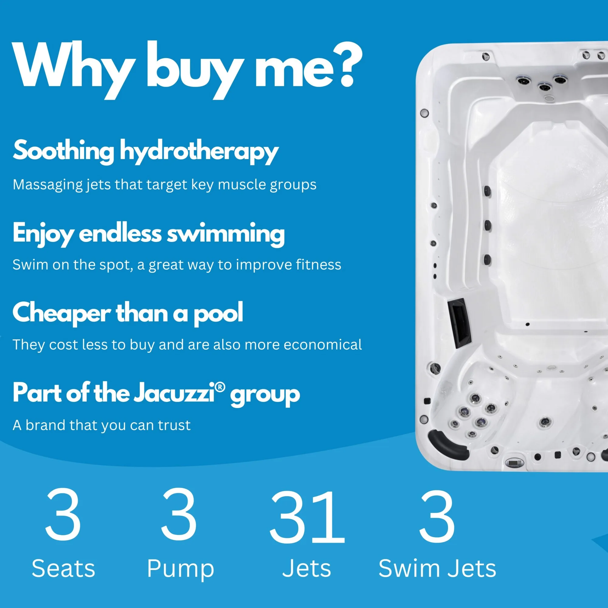 Soul4000 swim spa for sale from Jacuzzi