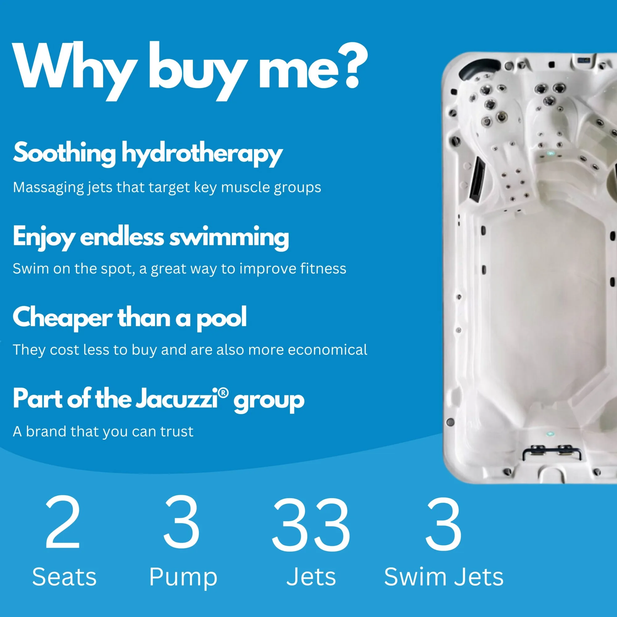 Soul4500 swim spa for sale from Jacuzzi