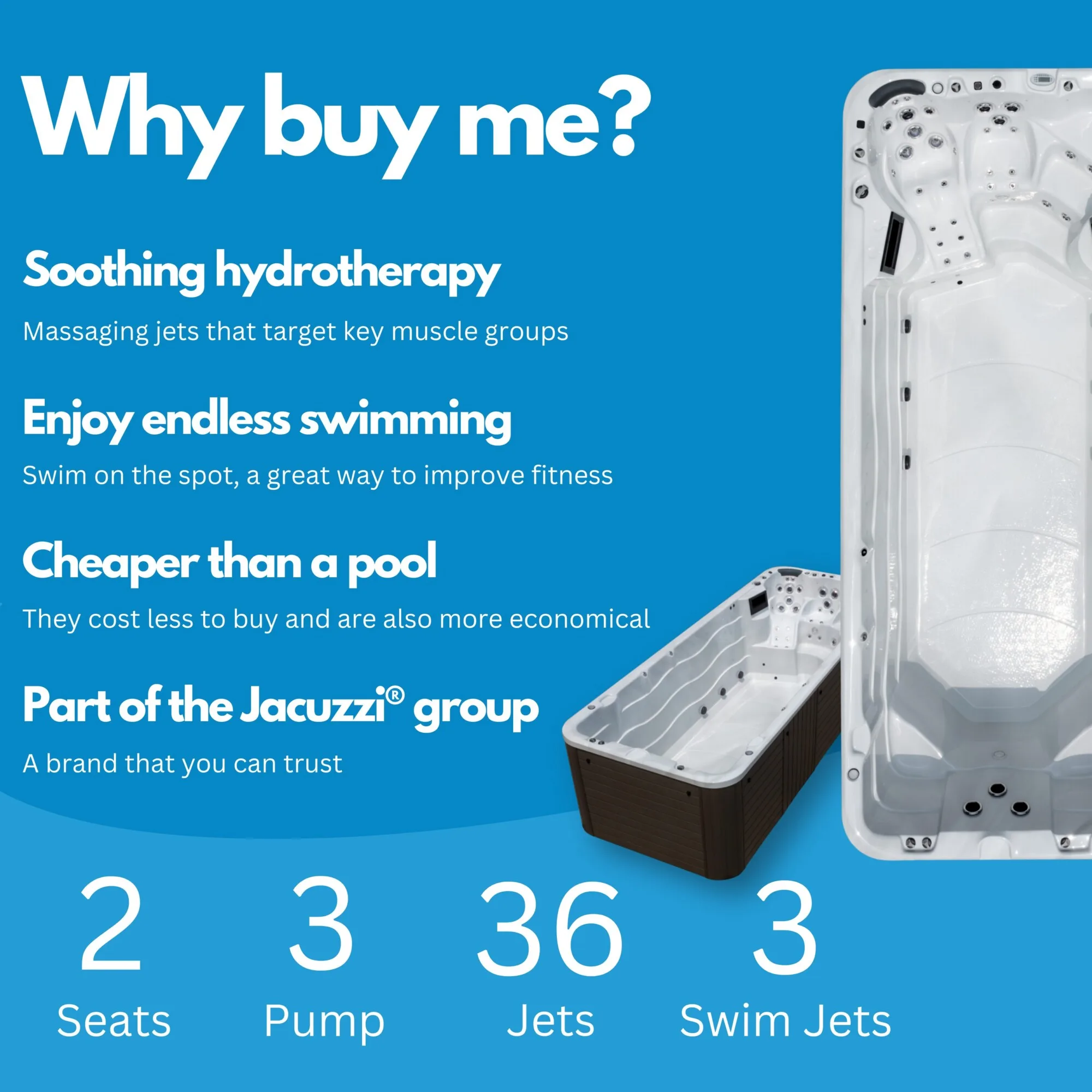 Soul6000 swim spa for sale from Jacuzzi
